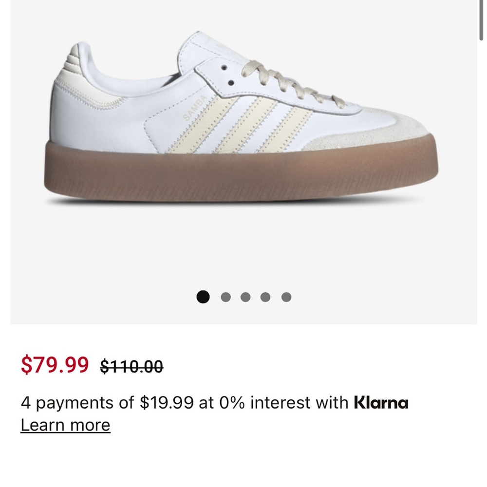 Adidas White and Cream Sneakers